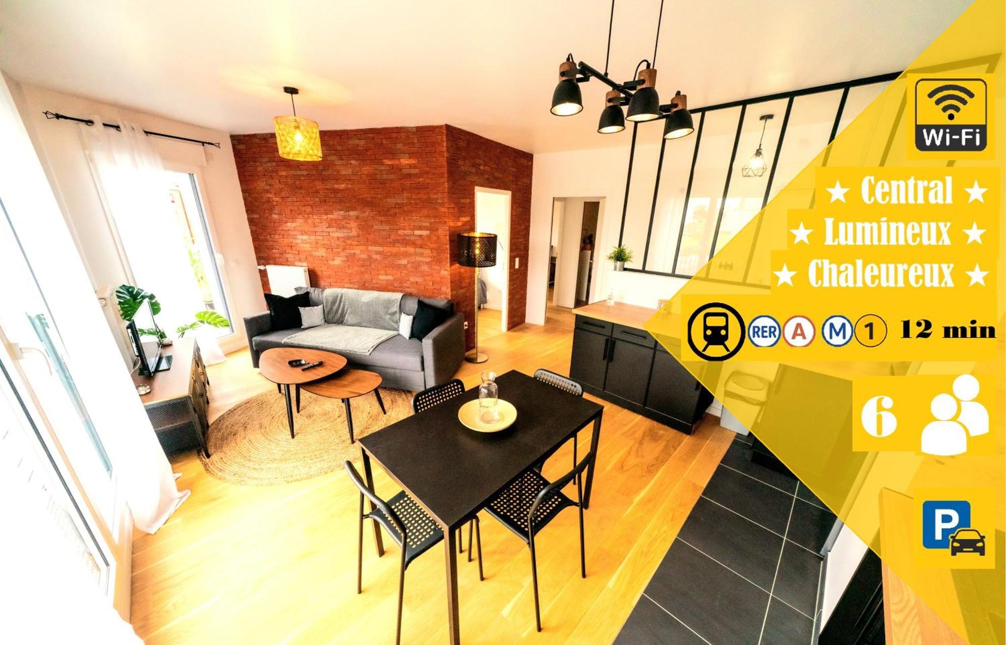 T3 Brooklyn - Luminous - - Wifi - Parking Nanterre